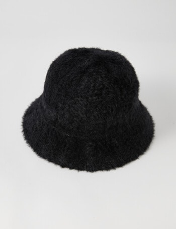 Boston + Bailey Fluffy Hat, Black product photo