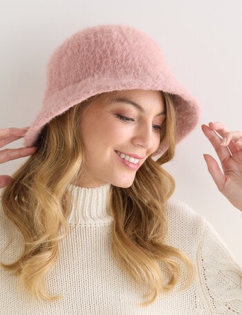 Boston + Bailey Fluffy Hat, Blush product photo