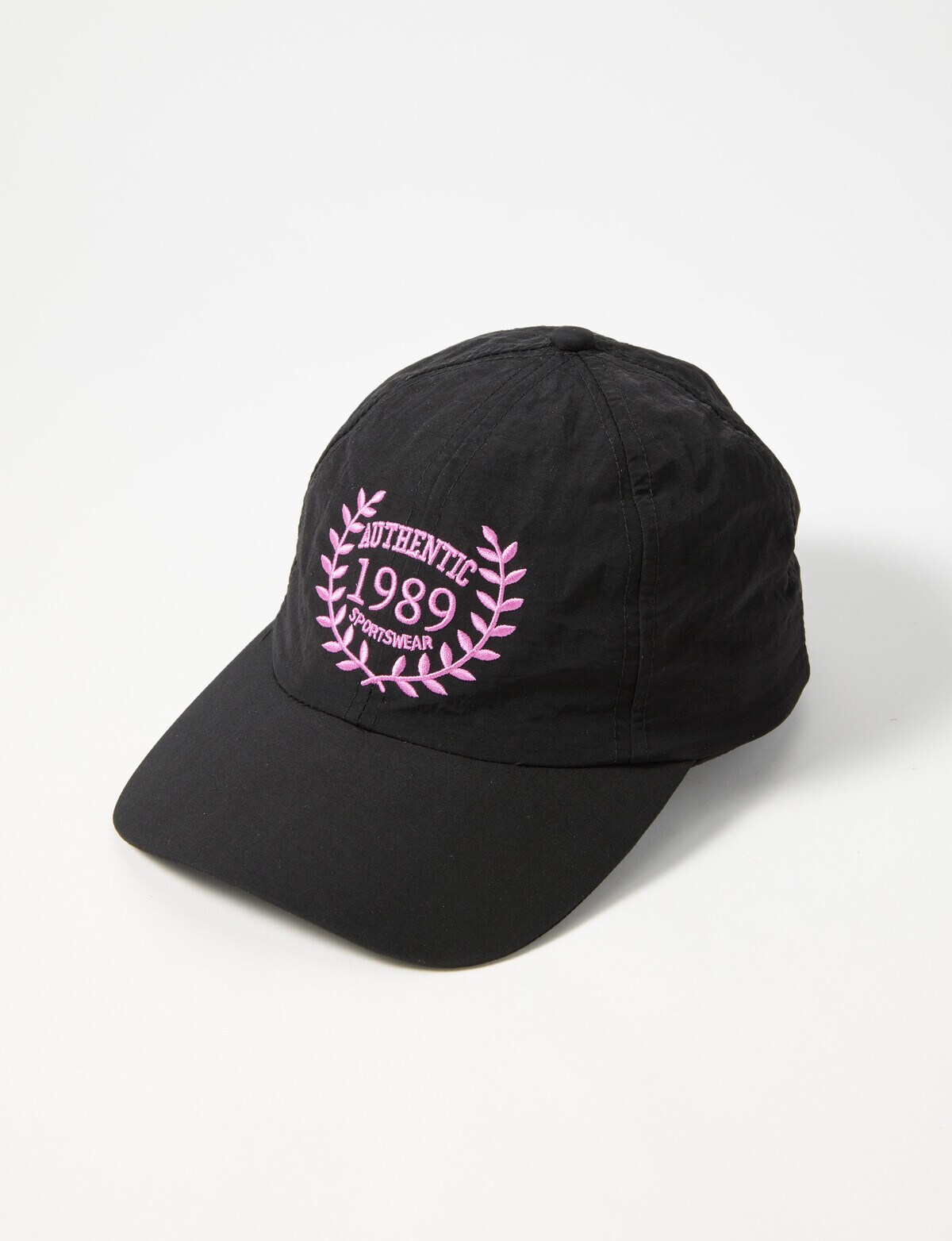 ZestEmbroideredVarsityCap,Black