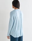 Zest Supersoft Brushed Crew Tee, Larkspur product photo View 02 S