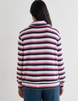 Zest Supersoft Brushed Cowl Top, Multi Stripe product photo View 02 S