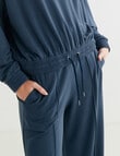 Zest Supersoft Shirred Waist Pant, Teal product photo View 04 S
