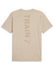Puma Graphic Train Vertical Tee, Beige product photo View 02 S