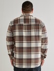 Tarnish King Size Check Shirt, Brown product photo View 02 S