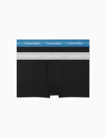 Calvin Klein Cotton Stretch Low Rise Trunk, 2-Pack, Black product photo