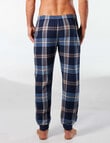 Mitch Dowd Bobby Check Bamboo-Blend Flannel Slim Leg Sleep Pant, Navy product photo View 02 S
