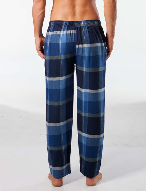 Mitch Dowd Midnight Check Bamboo Flannel Sleep Pant, Blue product photo View 02 L
