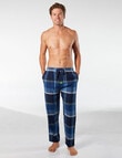 Mitch Dowd Midnight Check Bamboo Flannel Sleep Pant, Blue product photo View 04 S