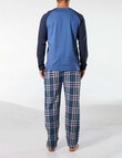 Mitch Dowd Ricky Cotton Flannel Long Pyjama Set, Blue product photo View 02 S