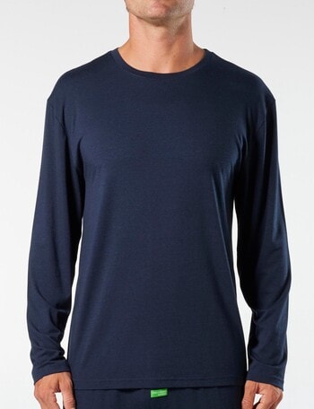 Mitch Dowd Bamboo-Blend Long Sleeve Knit Top, Navy product photo