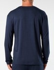 Mitch Dowd Bamboo-Blend Long Sleeve Knit Top, Navy product photo View 02 S