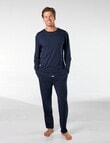 Mitch Dowd Bamboo-Blend Long Sleeve Knit Top, Navy product photo View 04 S