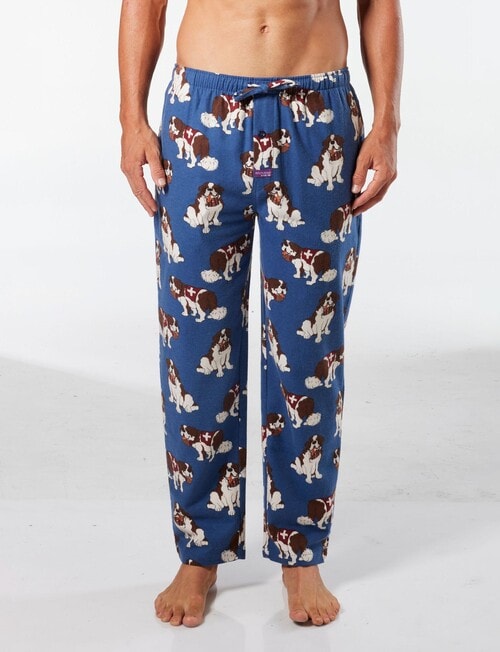 Mitch Dowd Rescue Dogs Cotton Flannel Sleep Pant, Blue product photo