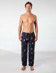 Mitch Dowd Night Owls Cotton Flannel Sleep Pant, Navy product photo View 04 S