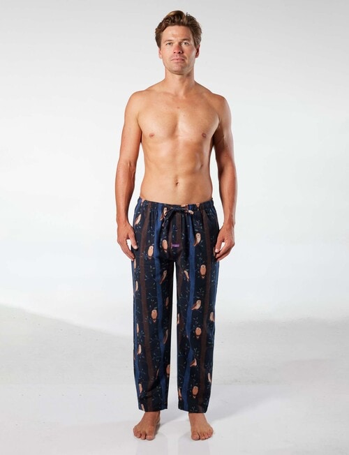 Mitch Dowd Night Owls Cotton Flannel Sleep Pant, Navy product photo View 04 L