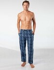 Mitch Dowd Circle Geo Cotton Flannel Sleep Pant, Navy & Blue product photo View 04 S