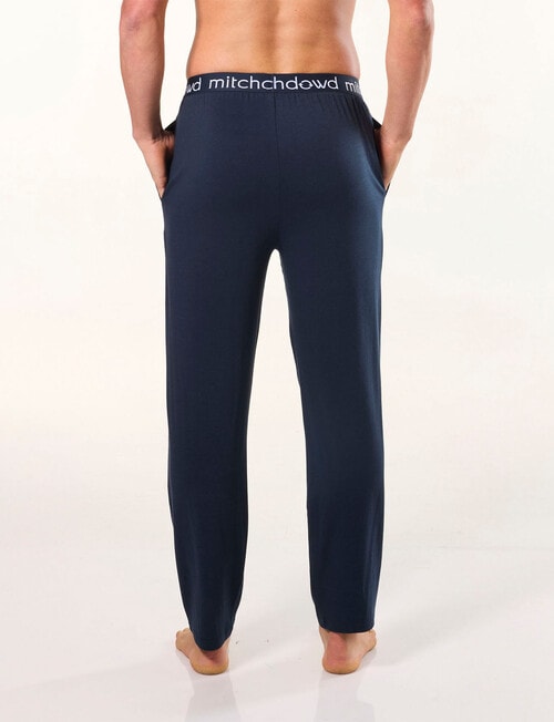 Mitch Dowd Soft Bamboo-blend Knit Sleep Pants, Navy product photo View 02 L