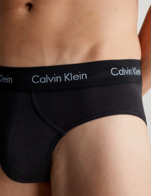 Calvin Klein Engineered Cotton Stretch Hip Brief, 3-Pack, Black product photo View 05 L