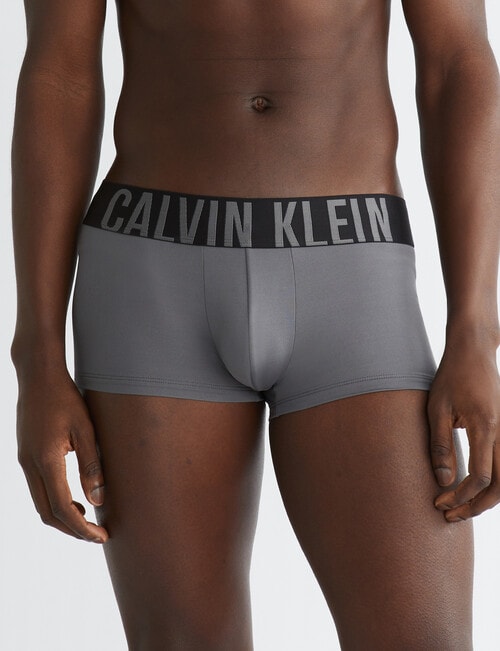 Calvin Klein Intense Power Low Rise Trunk, 3-Pack, Black, Grey Sky & Pompeian Red product photo View 02 L