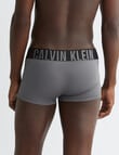 Calvin Klein Intense Power Low Rise Trunk, 3-Pack, Black, Grey Sky & Pompeian Red product photo View 03 S
