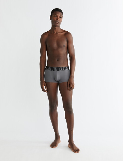 Calvin Klein Intense Power Low Rise Trunk, 3-Pack, Black, Grey Sky & Pompeian Red product photo View 05 L