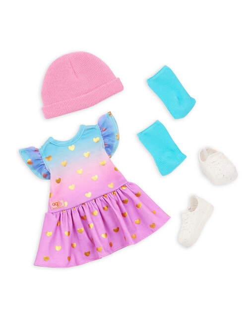 Our Generation Edgy Style Outfit with Heart Print Dress product photo View 02 L