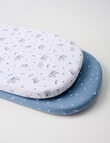 Little Textiles Co-Sleeper Fitted Sheet, 2-Pack, Elephants product photo