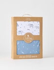 Little Textiles Cot Fitted Sheet Set, 2-Piece, Elephants product photo View 02 S
