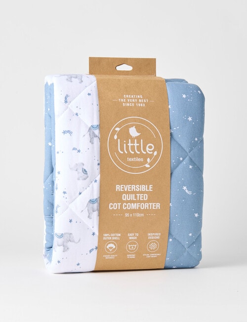 Little Textiles Cot Comforter, Elephants product photo View 02 L