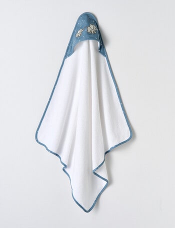 Little Textiles Hooded Towel, Elephants product photo