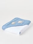 Little Textiles Hooded Towel, Elephants product photo View 03 S