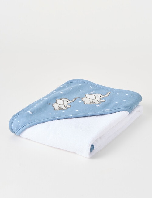 Little Textiles Hooded Towel, Elephants product photo View 03 L