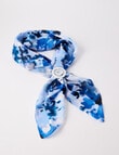 Boston + Bailey Brooch + Printed Scarf Set, Blue product photo View 03 S