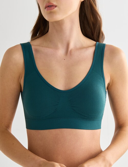 Lyric Seamfree Crop Top Removable Pads, Emerald, 8-22 product photo
