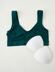 Lyric Seamfree Crop Top Removable Pads, Emerald, 8-22 product photo View 04 S