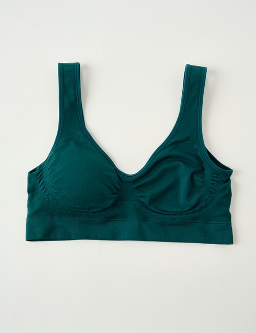 Lyric Seamfree Crop Top Removable Pads, Emerald, 8-22 product photo View 05 L