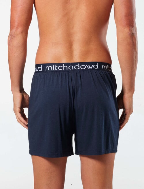 Mitch Dowd Bamboo-Blend Knit Boxer Short, Navy product photo View 02 L
