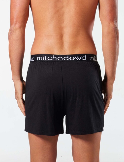 Mitch Dowd Bamboo-Blend Knit Boxer Short, Black product photo View 02 L