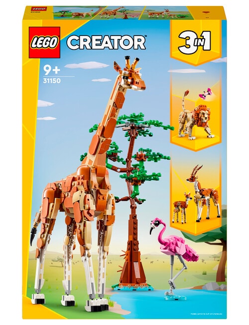 LEGO Creator 3-in-1 Creator 3-in-1 Wild Safari Animals, 31150 product photo View 02 L