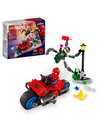 Lego Super Heroes Marvel Motorcycle Chase SpiderMan vs Doc Ock 76275 product photo