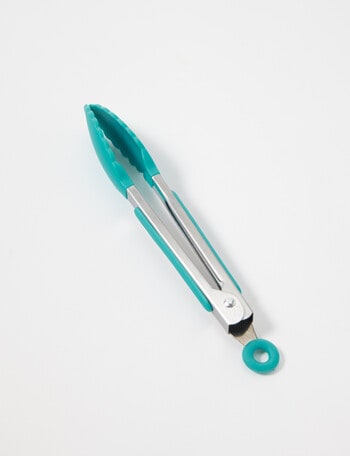 Bakers Delight Prep Mini Tongs, Teal product photo