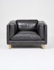 LUCA Furniture Berlin Leather Chair, Carbon Grey product photo View 03 S