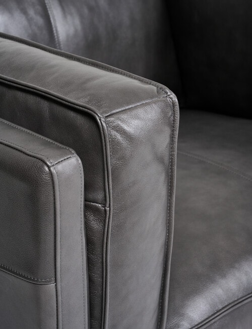 LUCA Furniture Berlin Leather Chair, Carbon Grey product photo View 04 L
