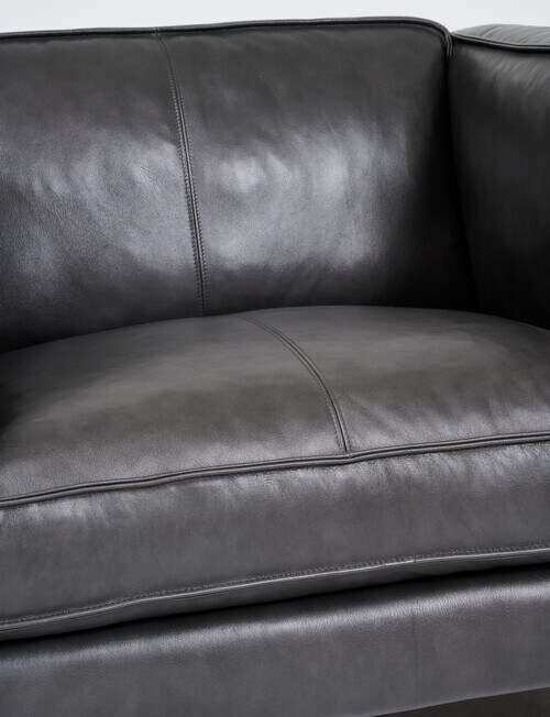 LUCA Furniture Berlin Leather Chair, Carbon Grey product photo View 06 L