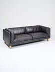 LUCA Furniture Berlin Leather 3 Seater Sofa, Carbon Grey product photo