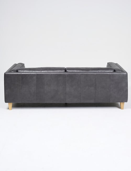 LUCA Furniture Berlin Leather 3 Seater Sofa, Carbon Grey product photo View 02 L