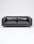 LUCA Furniture Berlin Leather 3 Seater Sofa, Carbon Grey product photo View 03 S