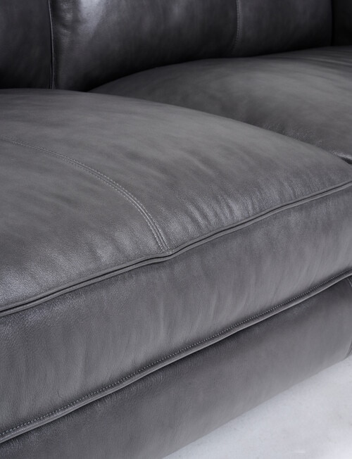 LUCA Furniture Berlin Leather 3 Seater Sofa, Carbon Grey product photo View 05 L