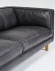 LUCA Furniture Berlin Leather 3 Seater Sofa, Carbon Grey product photo View 06 S