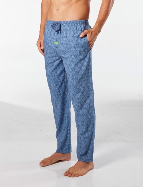 Mitch Dowd Hexo Geo Bamboo-blend Woven Sleep Pant, Captains Blue product photo View 03 L